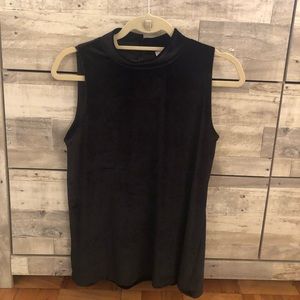Loft Mock Neck Velvet Tank